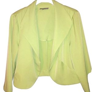 *SOLD on eBay*Maya Brooke Lime Green 16 Cropped Blazer Shrug